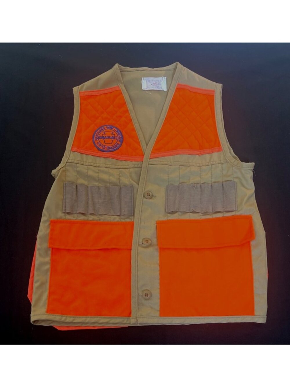 Vintage Best Hunting Safety Vest PA Game Commission Patch Medium